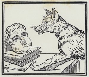The Fox And The Mask (gravering) av Richard Heighway