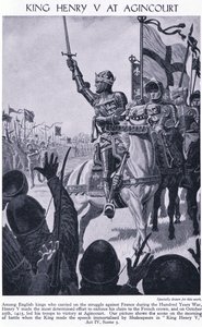 Kong Henrik ved Agincourt 1415 e.Kr., ca. 1950 av Richard Henry Brock