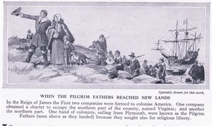 Da pilegrimsfedrene nådde nye land, ca. 1950 av Richard Henry Brock