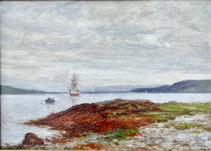 Roing to Shore, ca. 1900-10 (olje på lerret) av Richard Hubbard Arroll