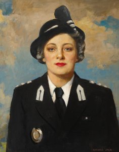 Muriel Elsie Gamage, ca. 1950 (olje på lerret)