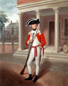 Løytnant George Belson, Corps of Marines, Chatham, ca. 1780 (olje på lerret)