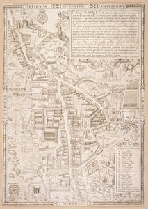 Kart over Cambridge, fra Caius 