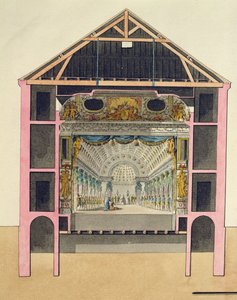 Plan for teatersalen på Le Petit Trianon, 1786