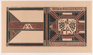 Omslagsdesign for: Wendingen, 1921 Arbeidet til delegatmedlemmene (tittel på objekt) av Richard Nicolaüs Roland Holst