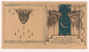Omslagsdesign for: Twists, Mask Number, 1920 av Richard Nicolaüs Roland Holst