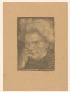Portrett av en ukjent kvinne Dedie A RR (tittel på objekt) av Richard Nicolaüs Roland Holst