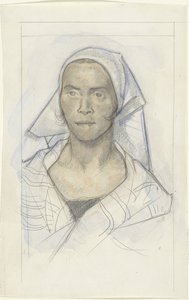 Portrett av en kvinne med et skjerf