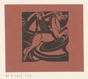 Rytter på en hoppende hest av Richard Nicolaüs Roland Holst