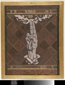 sårdannelse i hånden; design for figuren til marmordekorasjonen i Høyesterett i Haag av Richard Nicolaüs Roland Holst