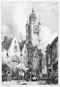 Bergues: Markedstårnet av Richard Parkes Bonington