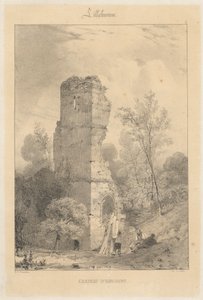 Lillebonne - Chateau d'Harcourt av Richard Parkes Bonington