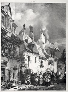 Gate i utkanten av Besançon, Frankrike av Richard Parkes Bonington