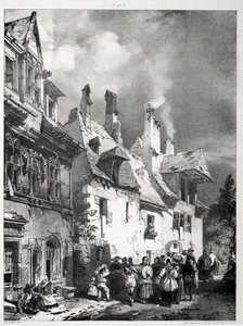 Gate i utkanten av Besançon, Frankrike av Richard Parkes Bonington