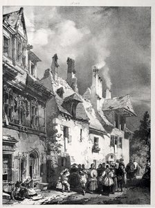 Gate i utkanten av Besançon, Frankrike, 1827. av Richard Parkes Bonington