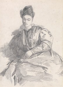 Studie av en sittende kvinne av Richard Parkes Bonington
