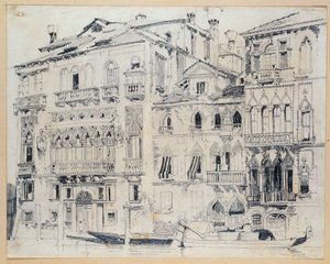 Canal Grande, Venezia, ca. 1826 (blyant) av Richard Parkes Bonington