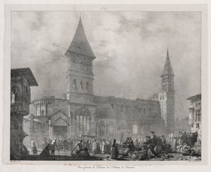 Pittoreske og romantiske reiser i det gamle Frankrike, Franche-Comté: Tournus Abbey Church av Richard Parkes Bonington
