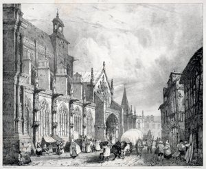 Pittoreske og romantiske reiser i det gamle Frankrike, Normandie..., 1824. av Richard Parkes Bonington