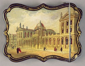 Viktoriansk kortveske, med en scene fra Queen