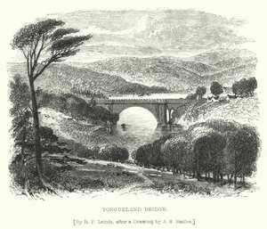 Tongueland Bridge (gravering) av Richard Principal (after) Leitch