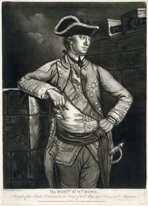 The Honble. Sr. Wm. Howe, ridder av badet, og øverstkommanderende for hans majestets styrker i Amerika