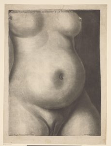 Torso av en gravid kvinne Seks anatomiske utskrifter av en graviditet (serietittel) Demonstrasjoner av en gravid livmor til en kvinne på heltid (...) (serietittel) Caroli Nicolai Jenty Uteri Praegnantis & ad Partum Maturi Demonstrationes (serier