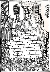 Ekteskapstraktat mellom Charles V og prinsesse Mary Tudor, c1508. av Richard Pynson