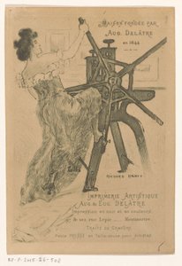 Visittkort fra trykkeriene Auguste og Eugène Delâtre i Paris av Richard Ranft
