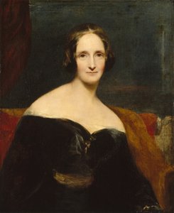 Portrett av Mary Shelley, britisk forfatter, ca 1840 (olje på lerret)