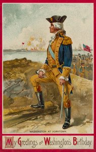 George Washington i Yorktown (kromolitho) av Richard Veenfliet