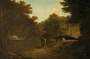 La Riccia, nær Albano, Italia 1752-57 (olje på lerret) av Richard Wilson