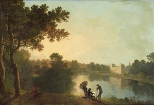 Sørøstutsikt over Wilton fra over elven av Richard Wilson