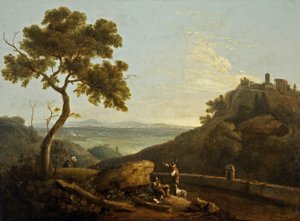 The Temple of the Sybil and the Campagna, Tivoli, Italy (oil on canvas)   1398981   no       norwegian Successfully Translated  Original: The True Method of Sitting a Horse, Mathematically Delineated, 1809., 1809. Translat: The True Method of Sitting a Hor av Richard Wilson