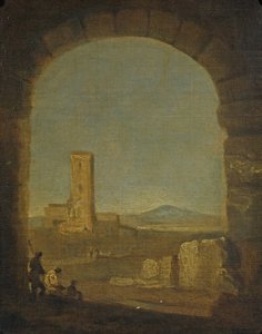 Torre del Fiscale, nær Roma, Italia, ca. 1775 (olje på lerret) av Richard Wilson