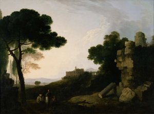 Landskap fra Tivoli, capriccio av Richard Wilson