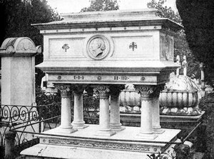 Tomb of Elizabeth Browning, Firenze, design av Lord Leighton, 1923.