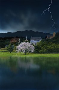 Den grusomste måneden, 2008 (akryl på plate) av Rob Wood