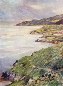 A Lonely Shore, Barmouth Estuary (farge litho) av Robert (after) Fowler