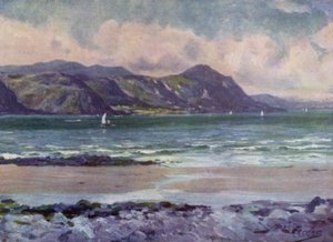 Fjernsyn over Penmaenmawr, tidlig morgenlys (farge litho)
