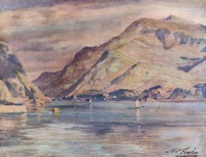 Snowdon fra Cwm-y-Glo (farge litho) av Robert (after) Fowler