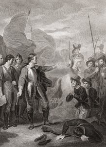 Oliver Cromwell undertrykker Burford-mytteriet. (skrive ut)