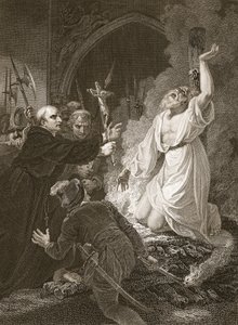 The Martyrdom of Archbishop Cranmer, gravert av W. Bromley, illustrasjon fra David Humes 