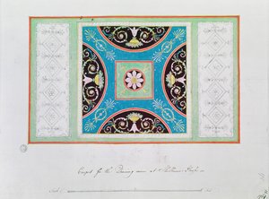Teppedesign for salongen, Shelburne House av Robert Adam