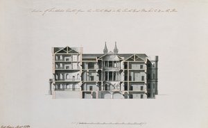 Del av Findlater Castle fra Nordvest til Sørøst av Robert Adam