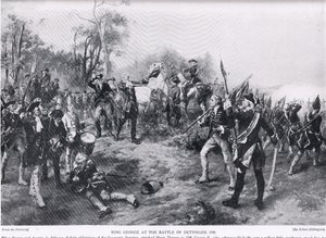 George II på Dettingen, illustrasjon fra 