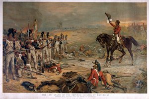 The Last Stand of the Imperial Guards at Waterloo, General Hill som ber fienden om å overgi seg