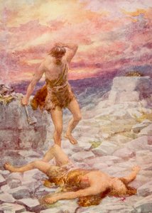 Kain og Abel (farge litho)