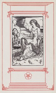 Illustrasjon for engelsk tekst (litho) av Robert Anning Bell