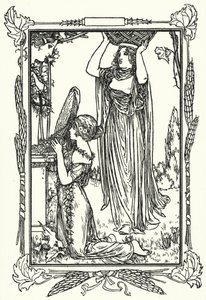 Illustrasjon for dikt av John Keats (litho) av Robert Anning Bell